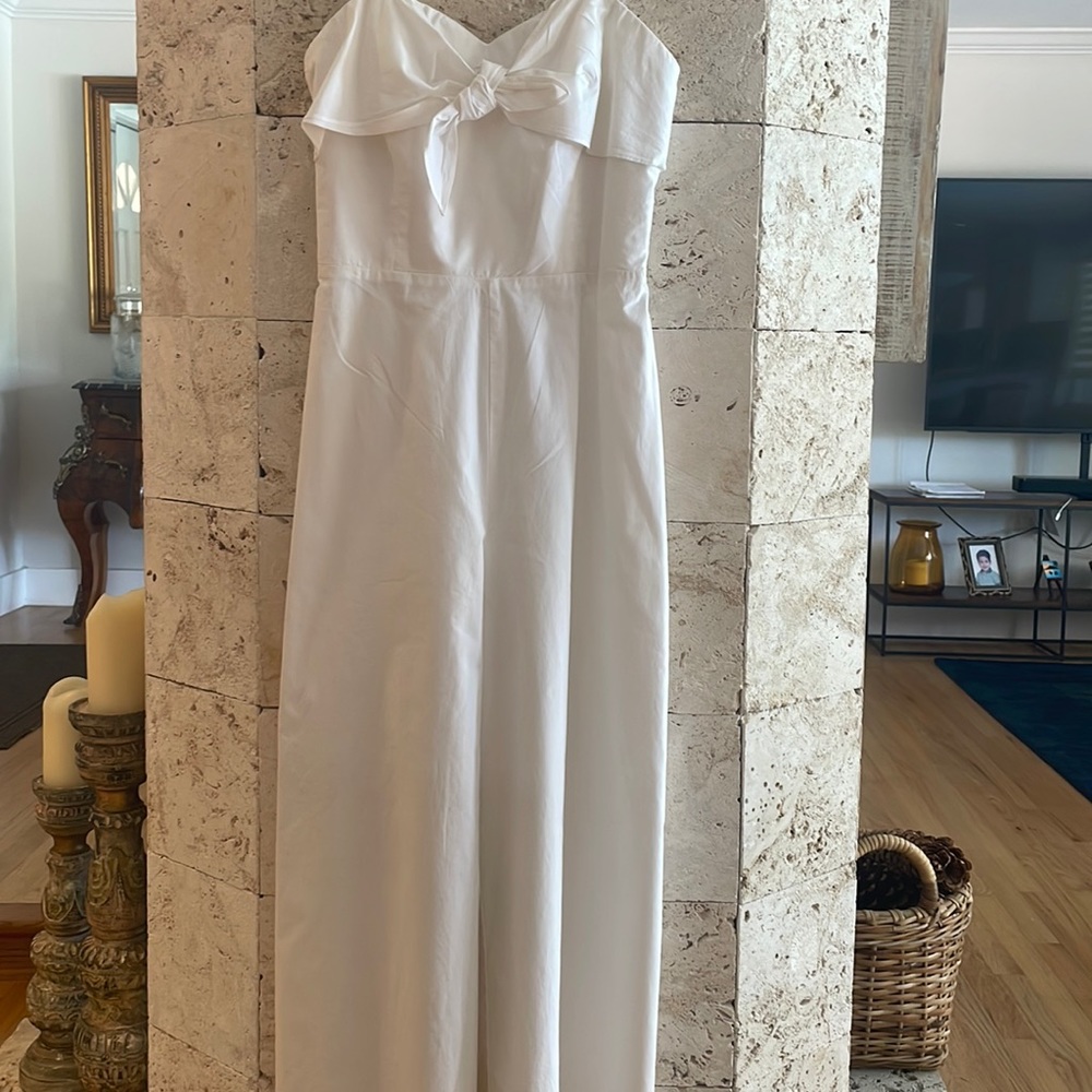 Amanda Uprichard strapless bow front jumpsuit